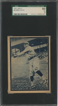1931 W517 #4 Babe Ruth - SGC 60 EX 5